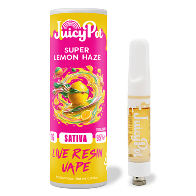 JuicyPot Live Resin Cartridge 1g Sativa Super Lemon Haze