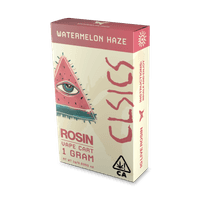 A photograph of CLSICS Live Rosin Cartridge 1g Sativa Watermelon Haze