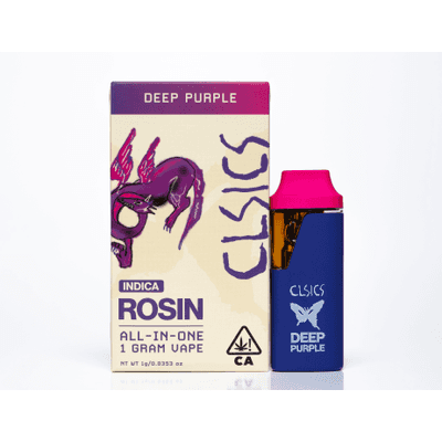 CLSICS Live Rosin All-In-One Cartridge 1g Indica Deep Purple