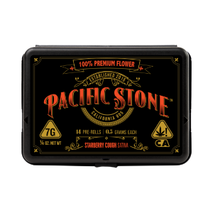 A photograph of Pacific Stone Preroll 0.5g Sativa Starberry Cough 14-Pack 7.0g