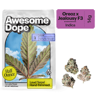 Awesome Dope Smalls Flower 14g Indica Oreoz x Jealousy F3