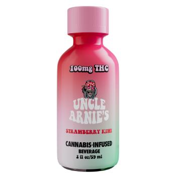 A photograph of Uncle Arnie's Beverage 2oz Strawberry Kiwi 100mg