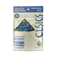 A photograph of CLSICS Live Rosin Gummies Indica Mountain Berry