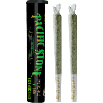 Pacific Stone Preroll 0.5g Hybrid Kush Mints 2-Pack 1.0g