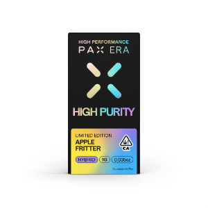 A photograph of PAX High Purity THC Pod 1g Hybrid Apple Fritter