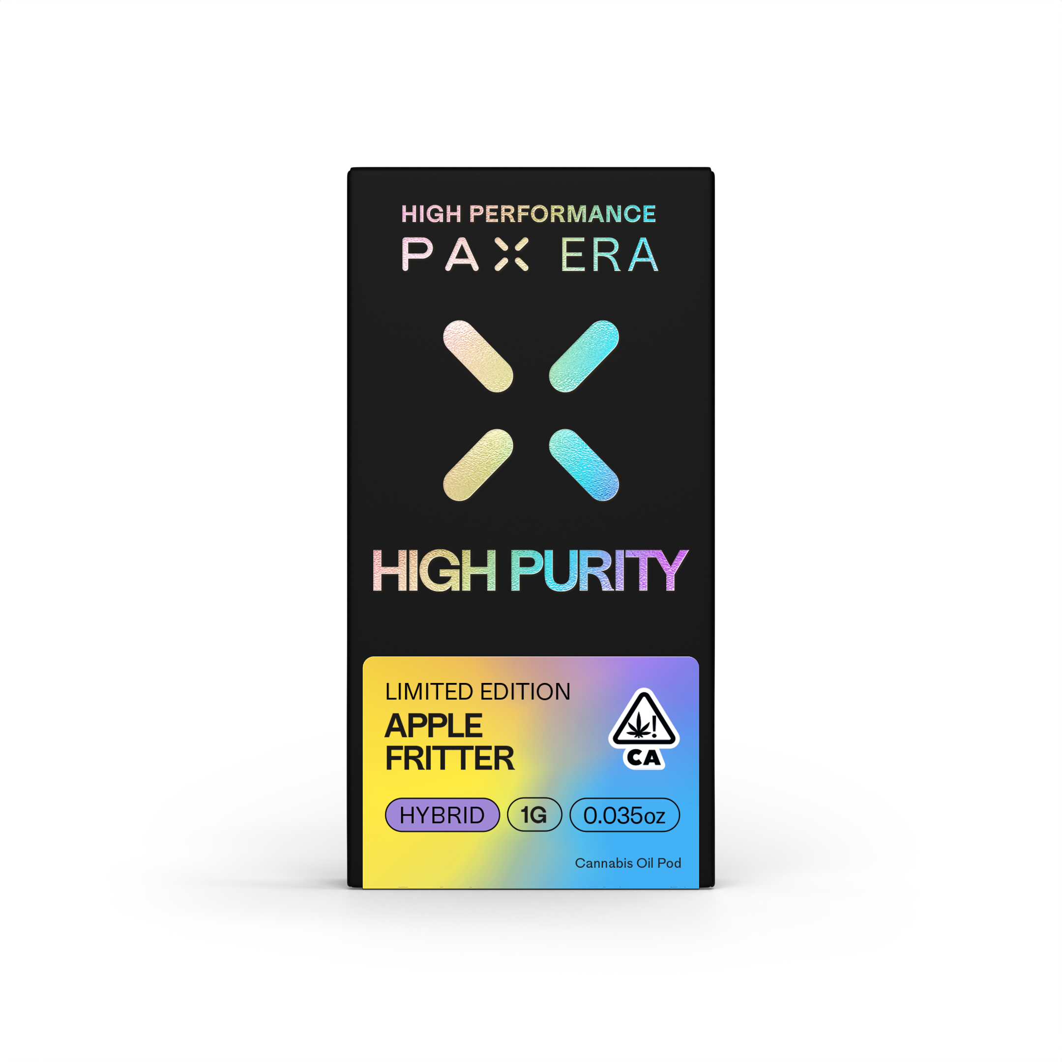 A photograph of PAX High Purity THC Pod 1g Hybrid Apple Fritter