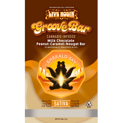 Emerald Sky Live Rosin GrooveBar 10ct 100mg Sativa