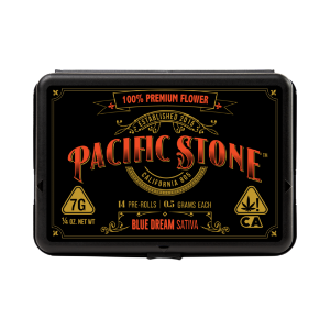 A photograph of Pacific Stone Preroll 0.5g Sativa Blue Dream 14-Pack 7.0g