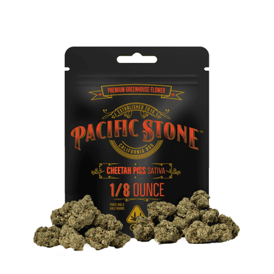 Pacific Stone Flower 3.5g Pouch Sativa Cheetah Piss