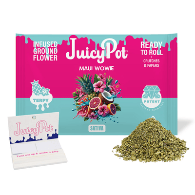 JuicyPot Infused Ground Flower 14g Sativa Maui Wowie