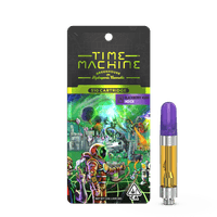 A photograph of Time Machine Cartridge 1g Indica Blackberry Kush