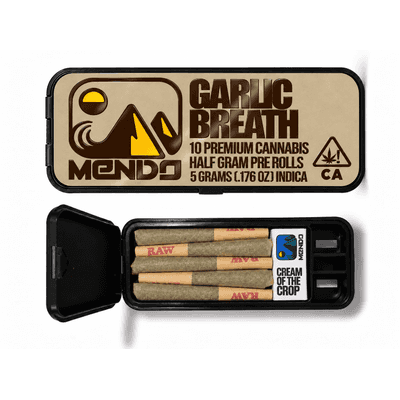 Mendo Preroll 0.5g Indica Garlic Breath 10pk 5.0g