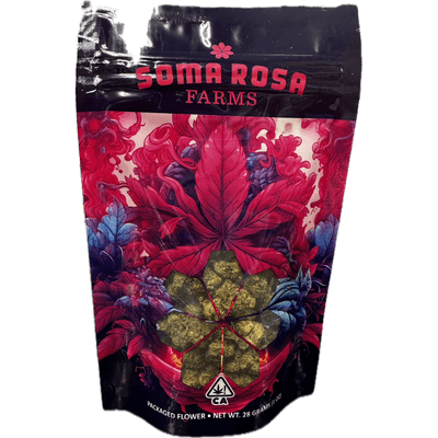 Soma Rosa Flower 28g Indica Purple Trainwreck