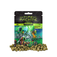 A photograph of Time Machine Flower 3.5g Hybrid Kush Mints 16ct