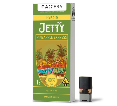 A photograph of Jetty Pax Era Pod 0.5g Pineapple Express