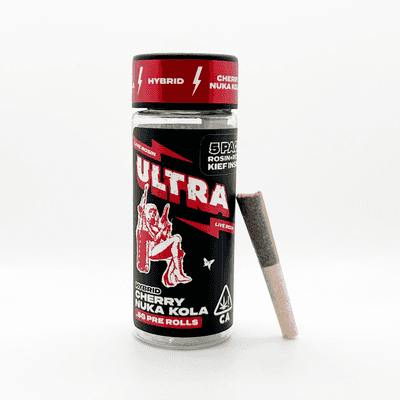 Ultra Live Rosin and Live Resin Preroll 5pk .5g Hybrid Cherry Nuka Kola