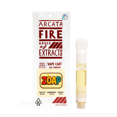 Arcata Fire 100% Cured Resin Cartridge 1g Hybrid Zoap