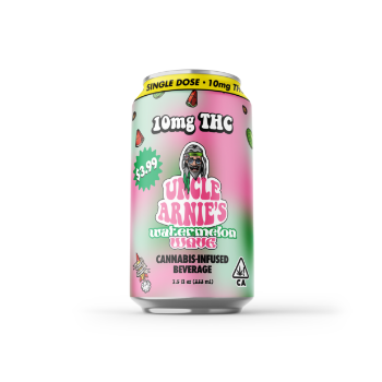A photograph of Uncle Arnie's Beverage 7.5oz Watermelon Wave 10mg