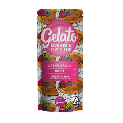 Gelato Live Resin All-In-One 1g Indica Créme Brulee 10pk