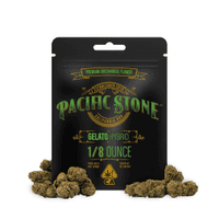 A photograph of Pacific Stone Flower 3.5g Pouch Hybrid Gelato 16ct