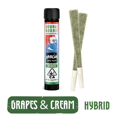 Garcia Hand Picked Preroll Double Doobie .6g Hybrid Grapes And Cream E 2pk 1.2g