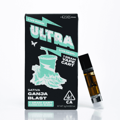 Ultra Live Rosin and Live Resin Cartridge 1g Sativa Ganja Blast