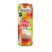 A photograph of Uncle Arnie's Beverage 12oz Cherry Limeade 100mg 12pk