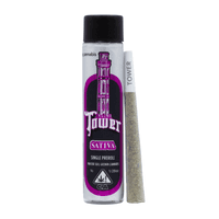 A photograph of Source Preroll Tower 1g Sativa White Fire 1pk