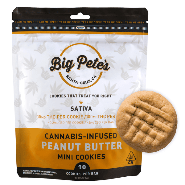 A photograph of Big Pete's Peanut Butter 10pk Sativa 100mg