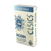 A photograph of CLSICS Live Rosin All-In-One Cartridge 1g Sativa Blue Crack