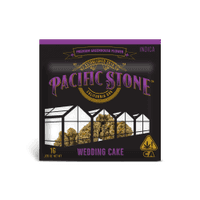 A photograph of Pacific Stone Flower 1.0g Pouch Indica Wedding Cake