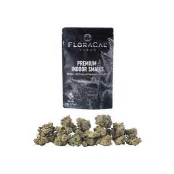 A photograph of FloraCal Flower 14g Smalls Sativa Purple Churro
