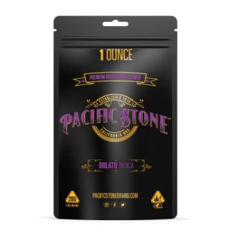 A photograph of Pacific Stone Flower 28.0g Pouch Indica Dolato (4ct)
