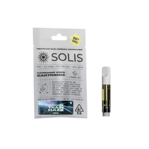 A photograph of Solis Cartridge 1g Sativa Ghost Train Haze