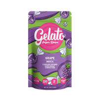 A photograph of Gelato Sugar Drops 100mg Indica Grape 10pc