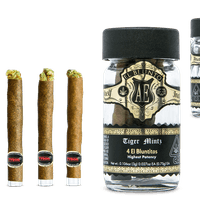 A photograph of El Blunto x Tyson 2.0 Gold Bluntito .75g Hybrid Tiger Mintz 4pk 3g