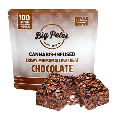 Big Pete's Chocolate Crispy Marshmallow Treat Indica 100mg