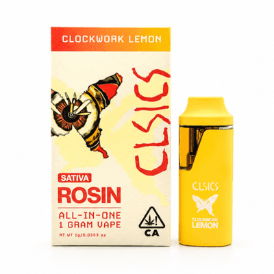 CLSICS Live Rosin All-In-One Cartridge 1g Sativa Clockwork Lemon