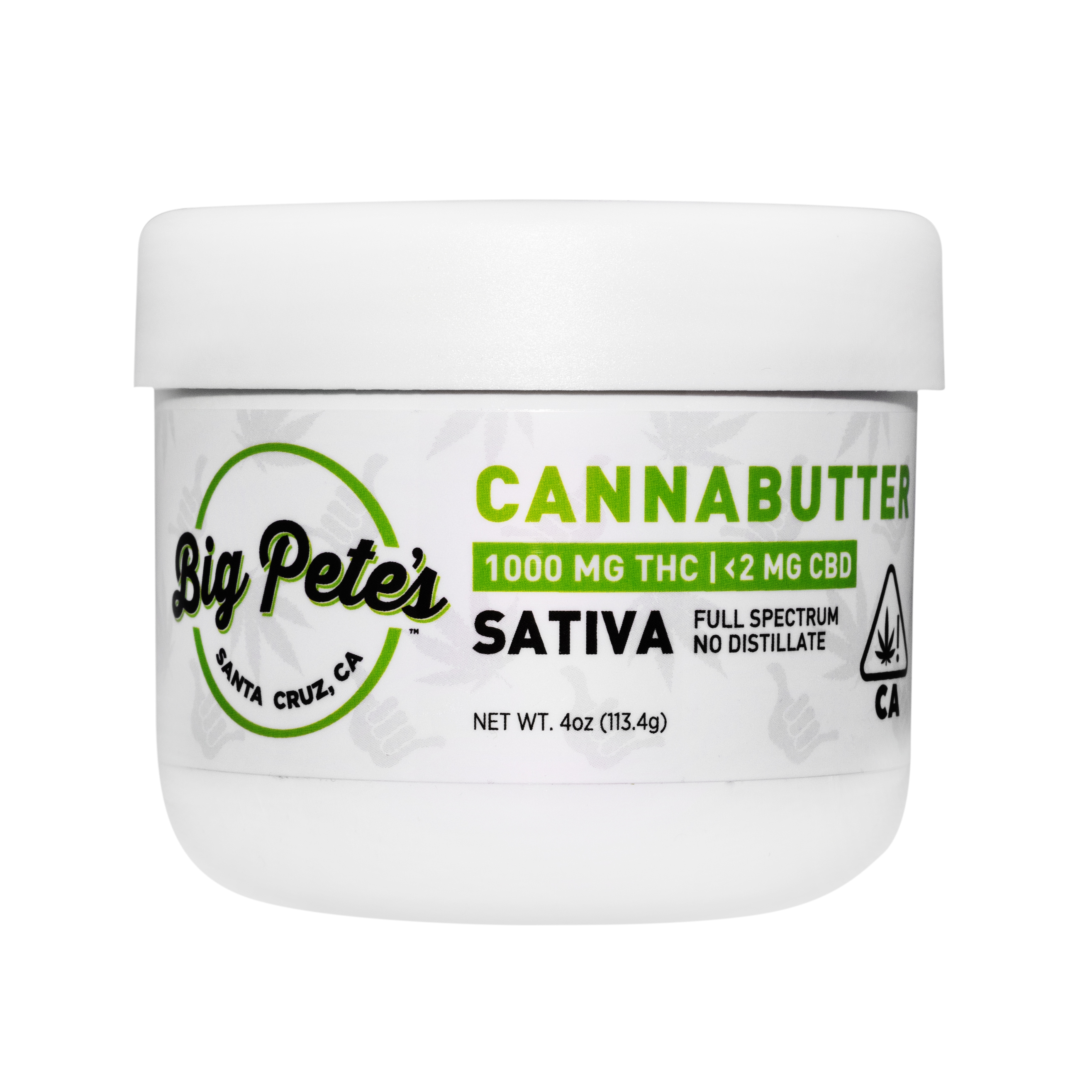 A photograph of Big Pete's Cannabutter Sativa Jar 1,000mg THC