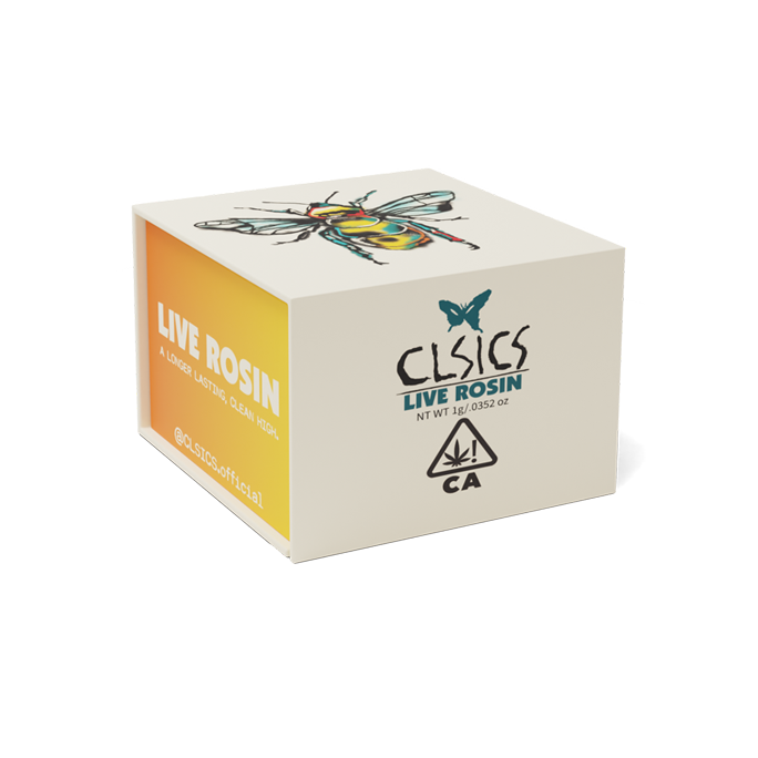 A photograph of CLSICS Tier 3 Live Rosin 1g Indica Fatso