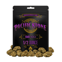 A photograph of Pacific Stone Flower 14.0g Pouch Indica GMO 8ct