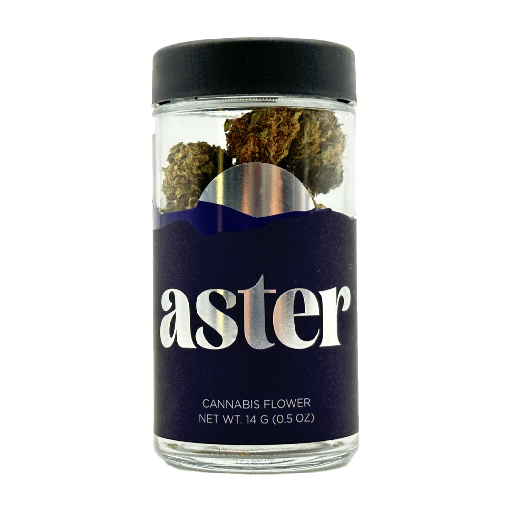 A photograph of Aster 14g Smalls Indica Lion OG