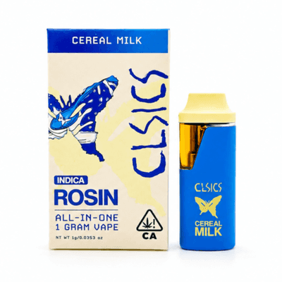 CLSICS Live Rosin All-In-One Cartridge 1g Indica Cereal Milk