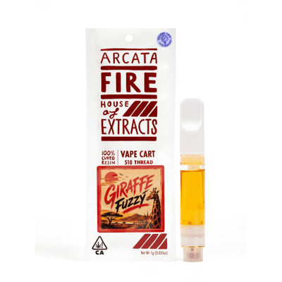 Arcata Fire 100% Cured Resin Cartridge 1g Hybrid Giraffe Fuzzy