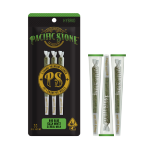 A photograph of Pacific Stone Preroll 1.0g Hybrid Variety 3-Pack 3.0g