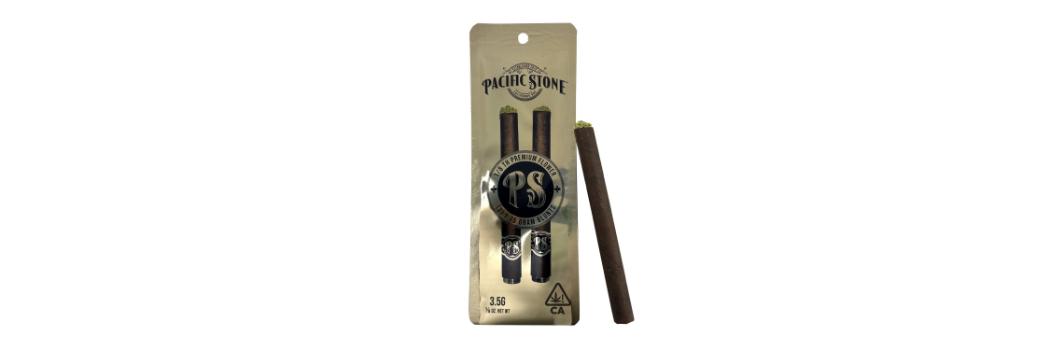 A photograph of Pacific Stone Blunt 1.75g Indica GMO 2-Pack 3.5g