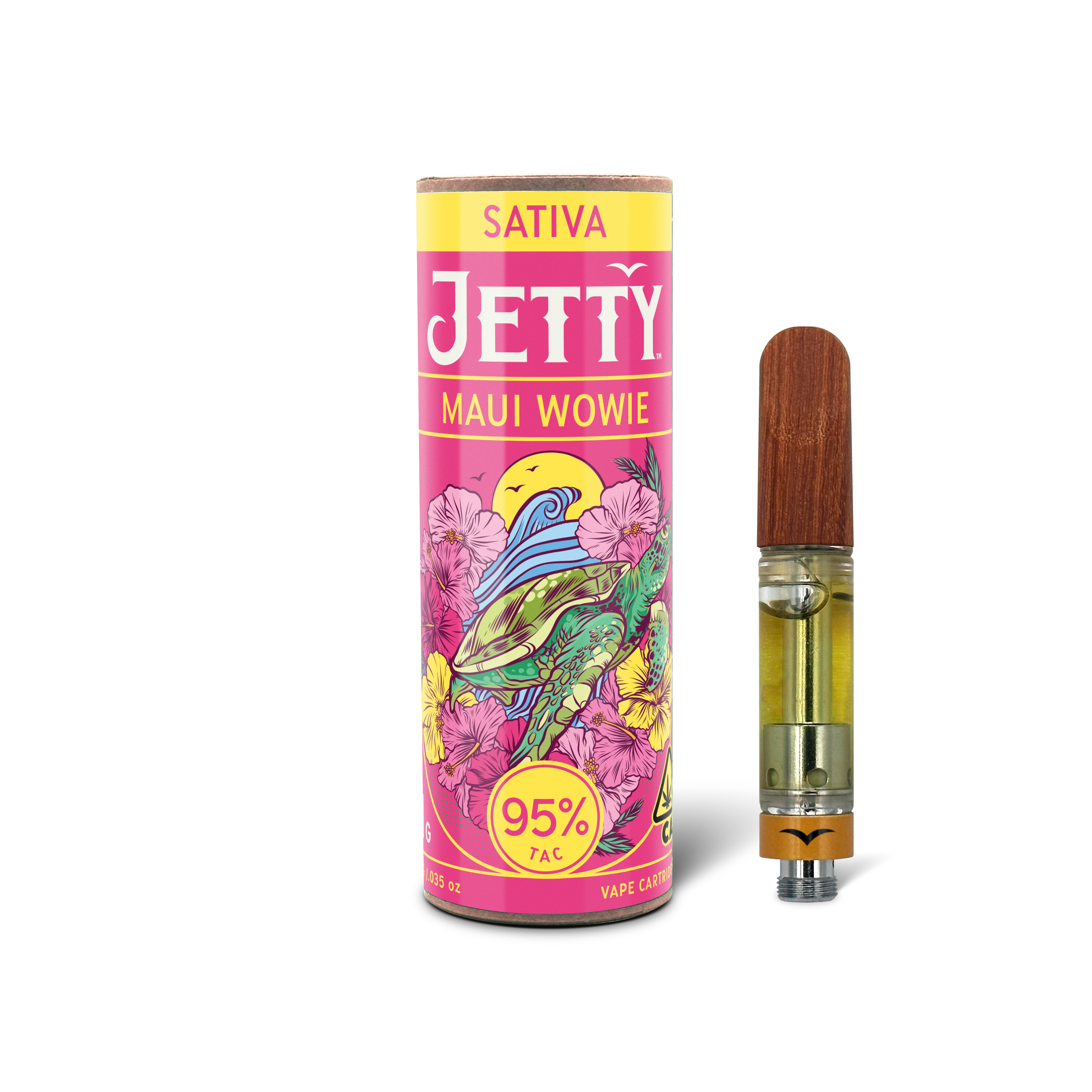 A photograph of Jetty Cartridge High THC 0.5g Maui Wowie