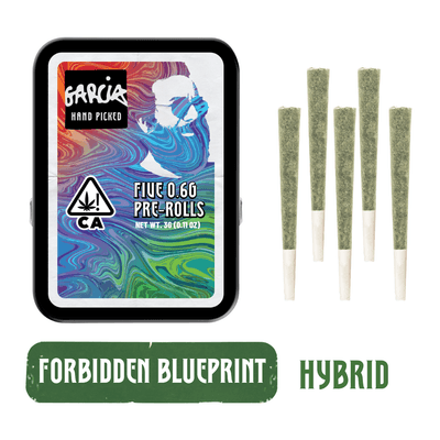 Garcia Hand Picked Preroll .6g Hybrid Forbidden Blueprint SRG 5pk 3g