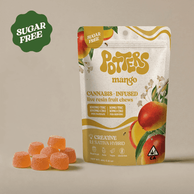 Potters Fruit Chew 1:1 THC:CBG Mango 10pk 100mg