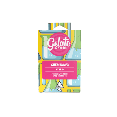 Gelato Live Resin Cartridge 1g Hybrid Chem Dawg 10pk